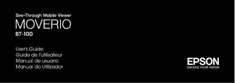 Page 1 de la notice Manuel utilisateur Epson MOVERIO BT200