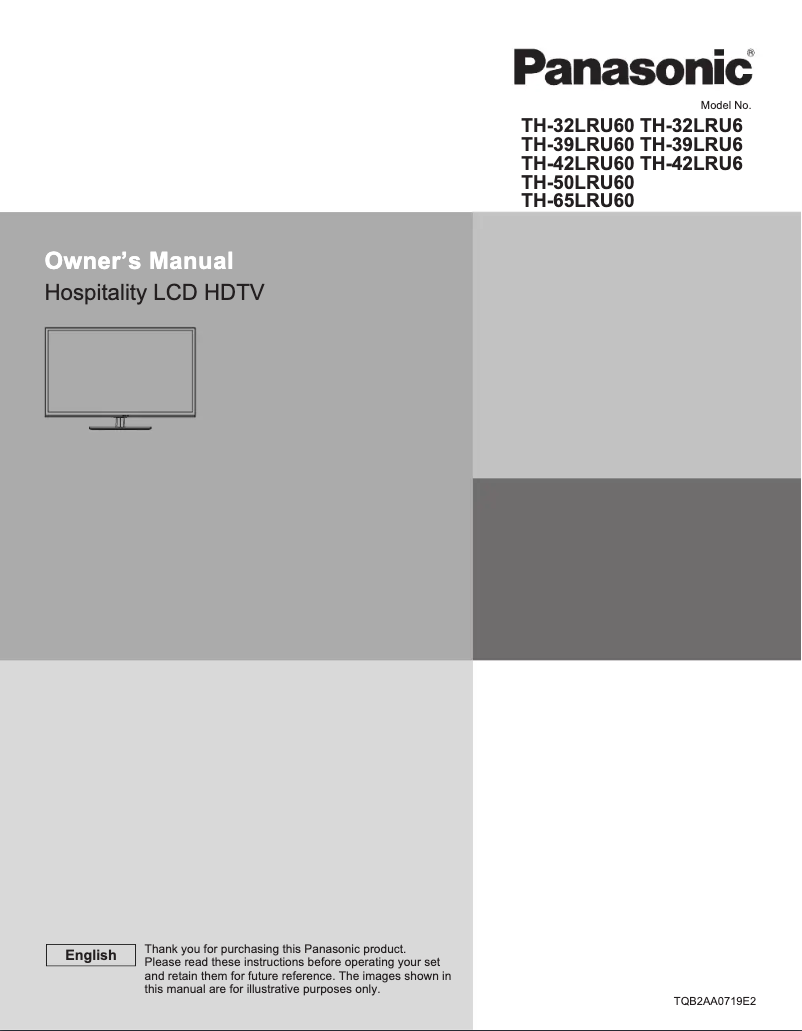 Page 1 of the manual User Manual Panasonic TH-39LRU6