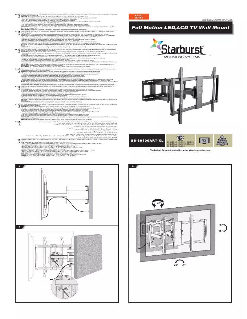 Page 1 de la notice Manuel utilisateur Starburst SB-60100WM