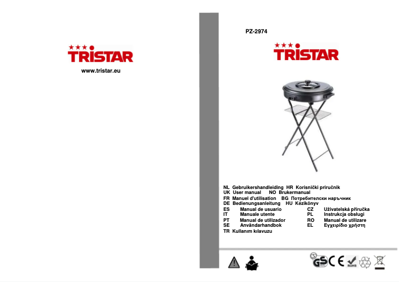 Page 1 de la notice Manuel utilisateur TriStar PZ-2974