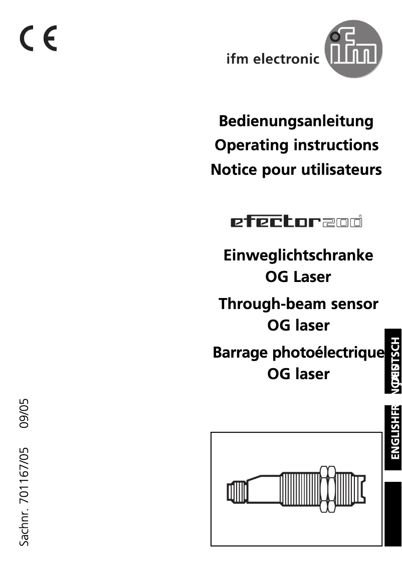 Page n°1 - Manuel utilisateur IFM OG5112