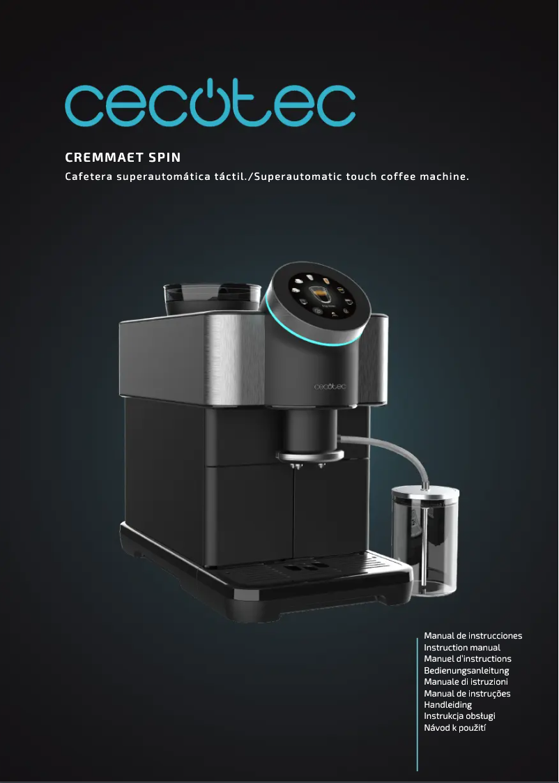 Page 1 de la notice Manuel utilisateur Cecotec Cremmaet Spin