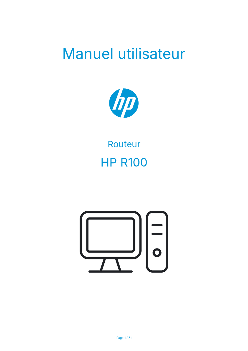 Image de la première page du manuel de l'appareil R100