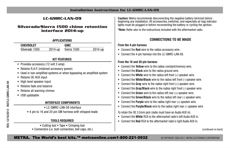 Image de la première page du manuel de l'appareil LC-GMRC-LAN-09