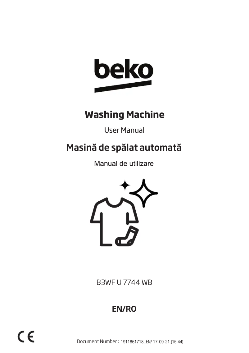 Page 1 de la notice Manuel utilisateur Beko B3WF U 7744 WB