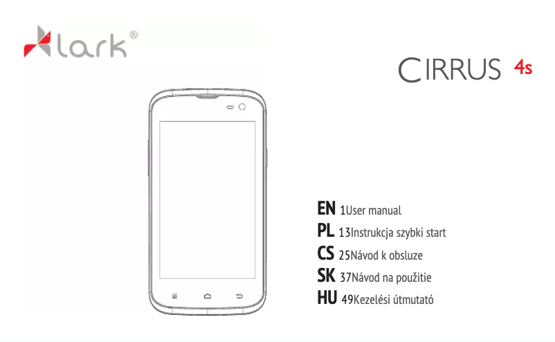 Page 1 de la notice Manuel utilisateur Lark Cirrus 4s