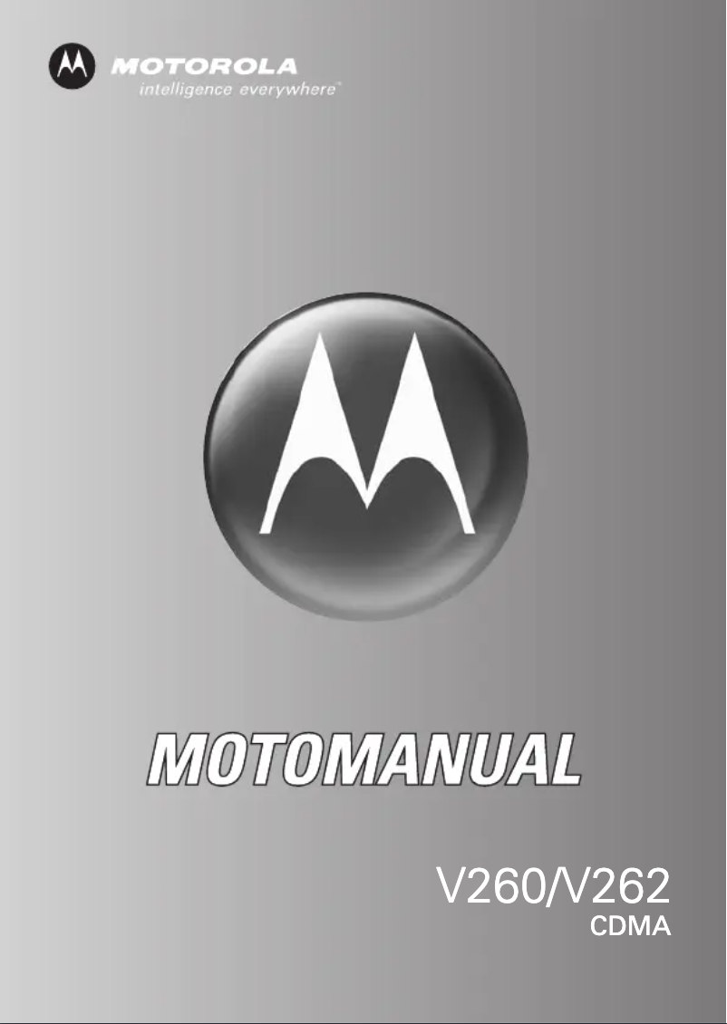 Page 1 de la notice Manuel utilisateur Motorola V262