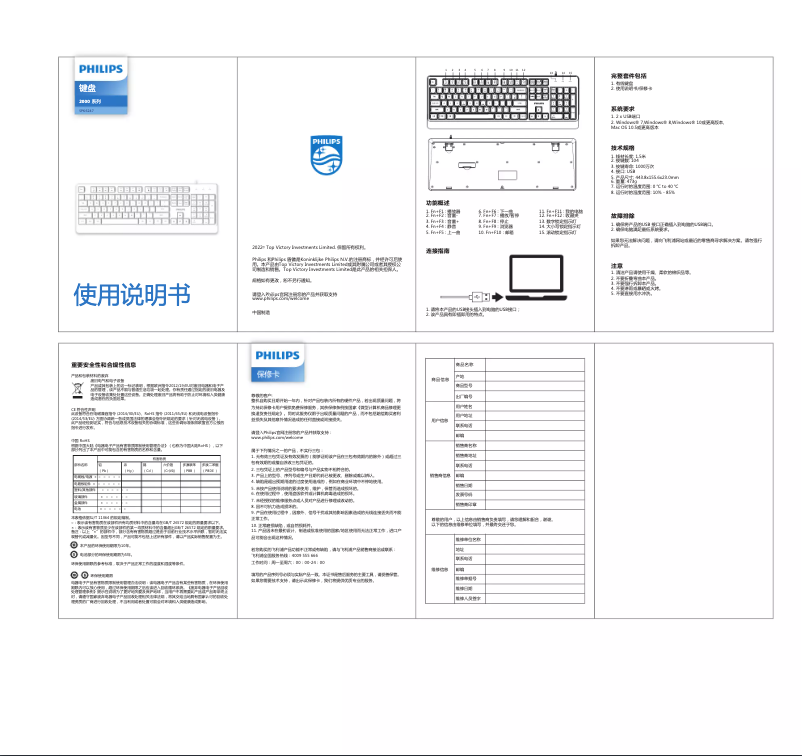 Page 1 de la notice Manuel utilisateur Philips SPK6247