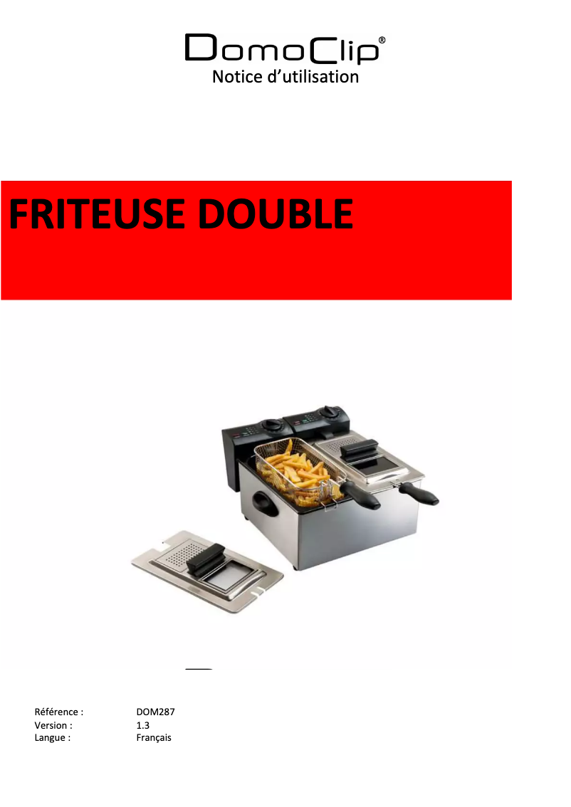 Image de la première page du manuel de l'appareil DOM287