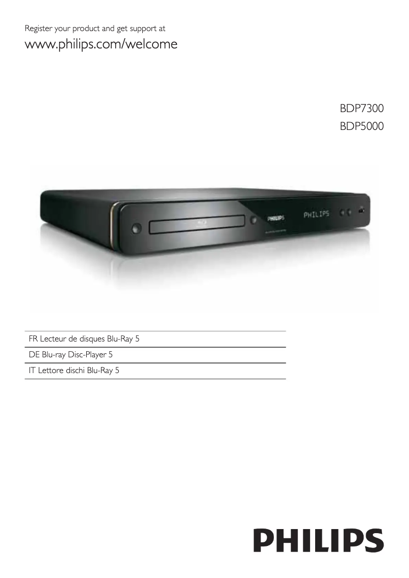 Page 1 of the manual User Manual Philips BDP7300