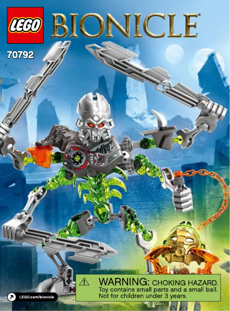 Page 1 de la notice Manuel utilisateur Lego Bionicle 70792