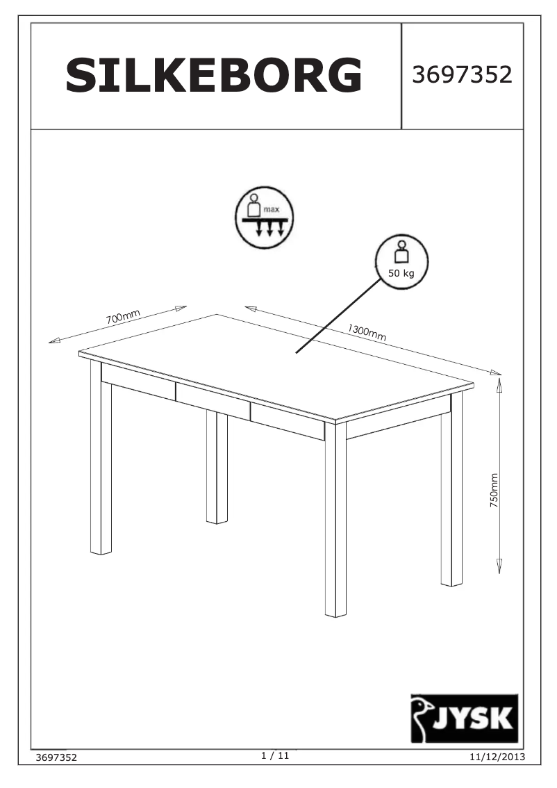 Image de la première page du manuel de l'appareil Silkeborg (130x75x70)