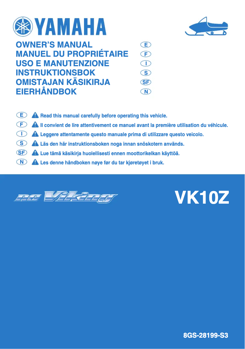 Page n°1 - Manuel utilisateur Yamaha VK Professional (2010)