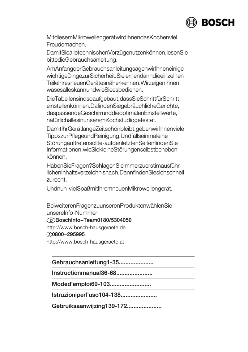 Page 1 de la notice Manuel utilisateur Bosch HMT8655