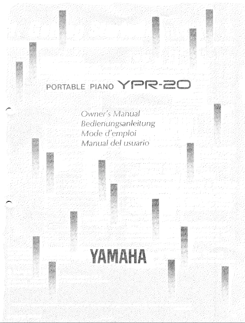 Page 1 de la notice Manuel utilisateur Yamaha YPR-20