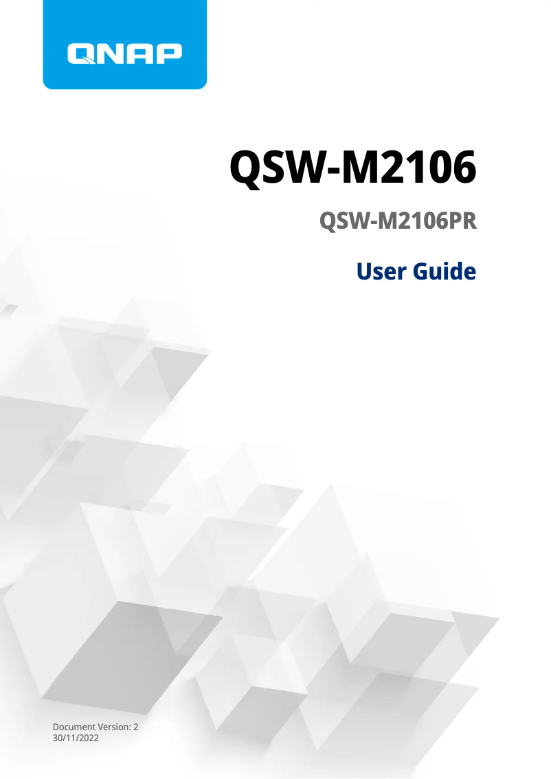 Image de la première page du manuel de l'appareil QSW-M2100R
