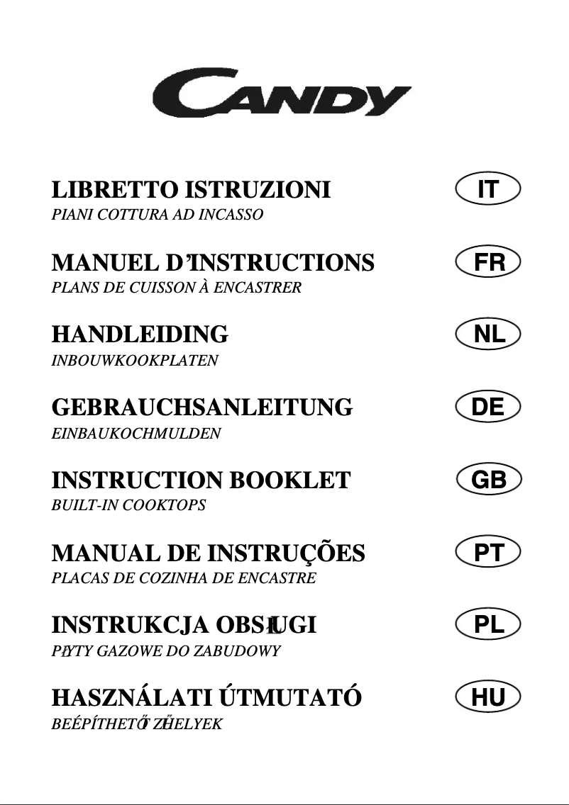 Page n°1 - Manuel utilisateur Candy PC PSL 750 SX