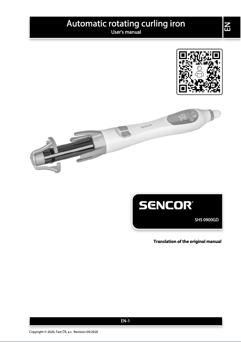 Page 1 de la notice Manuel utilisateur Sencor SHS 0900GD