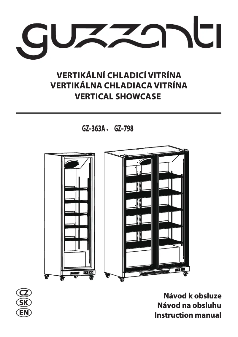 Page 1 de la notice Manuel utilisateur Guzzanti GZ 798