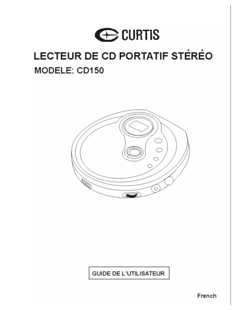 Page 1 de la notice Manuel utilisateur Curtis CD150