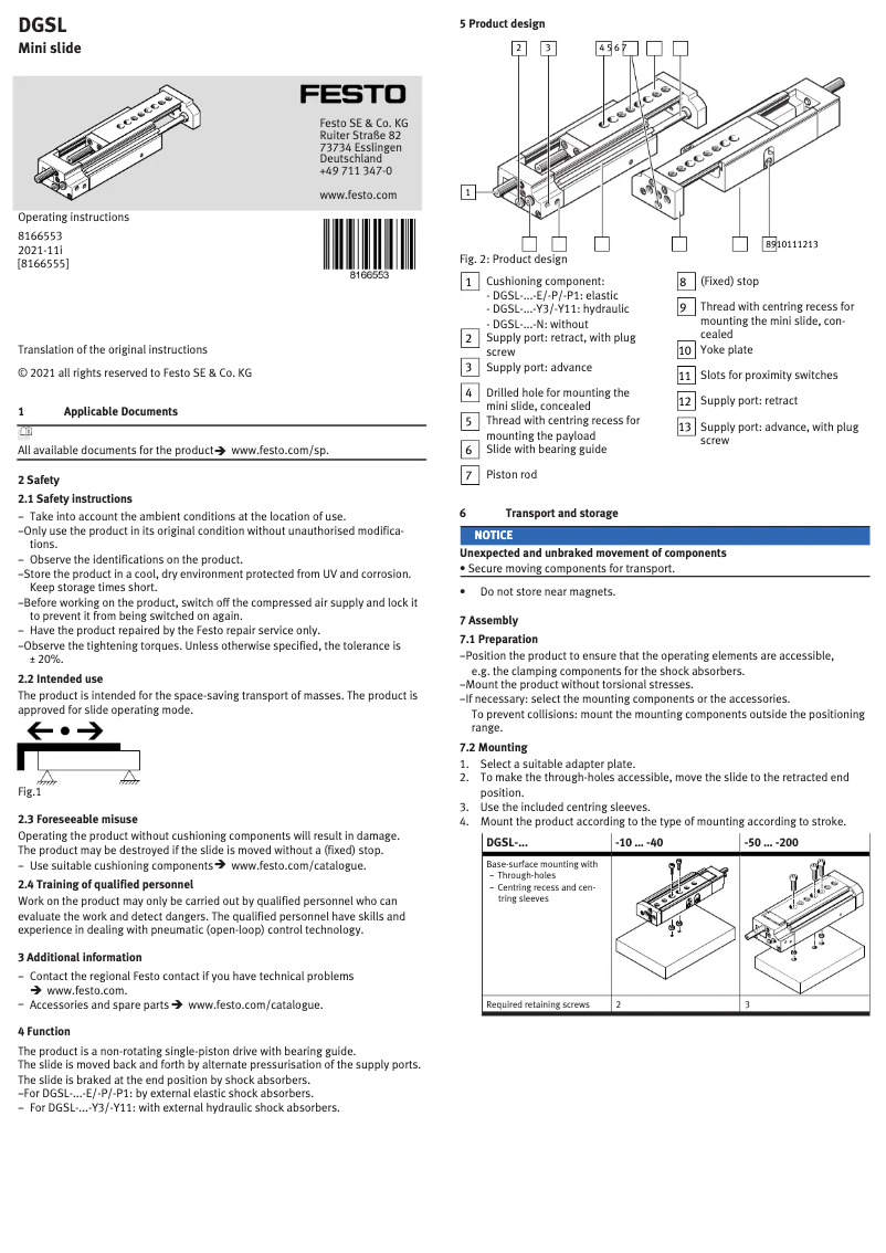 Image de la première page du manuel de l'appareil DGSL-12-30-PA
