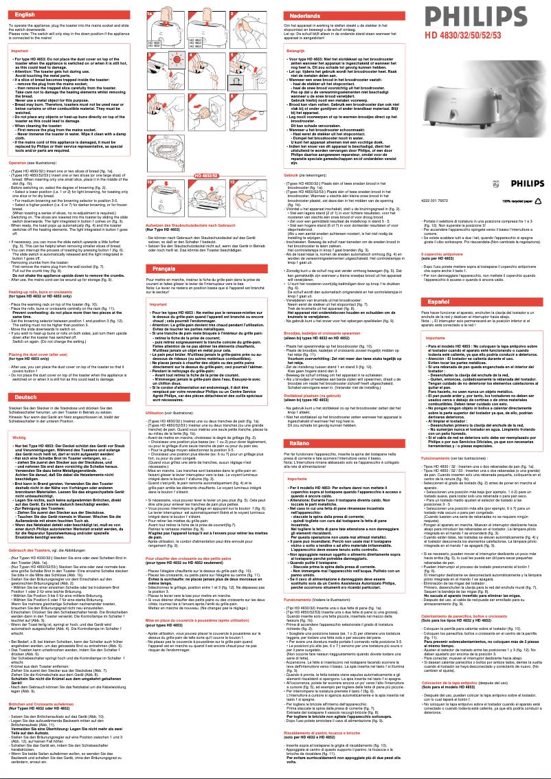 Page n°1 - Manuel utilisateur Philips HD4832