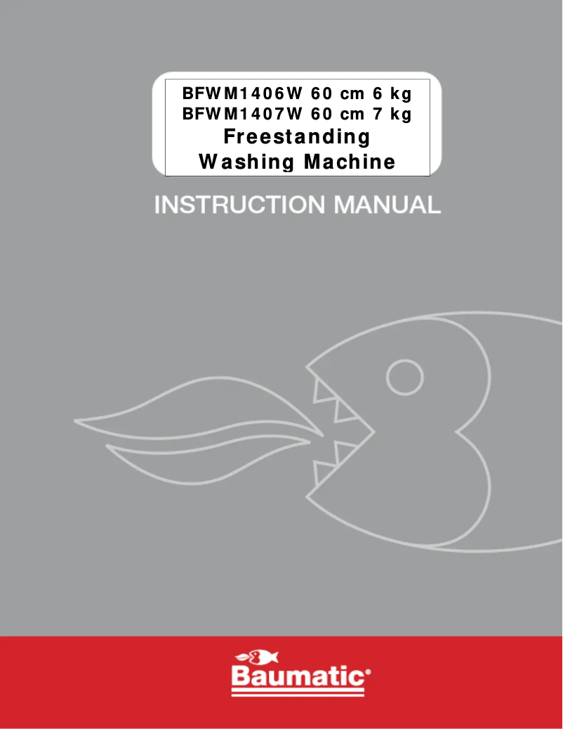 Image de la première page du manuel de l'appareil BFWM1406W