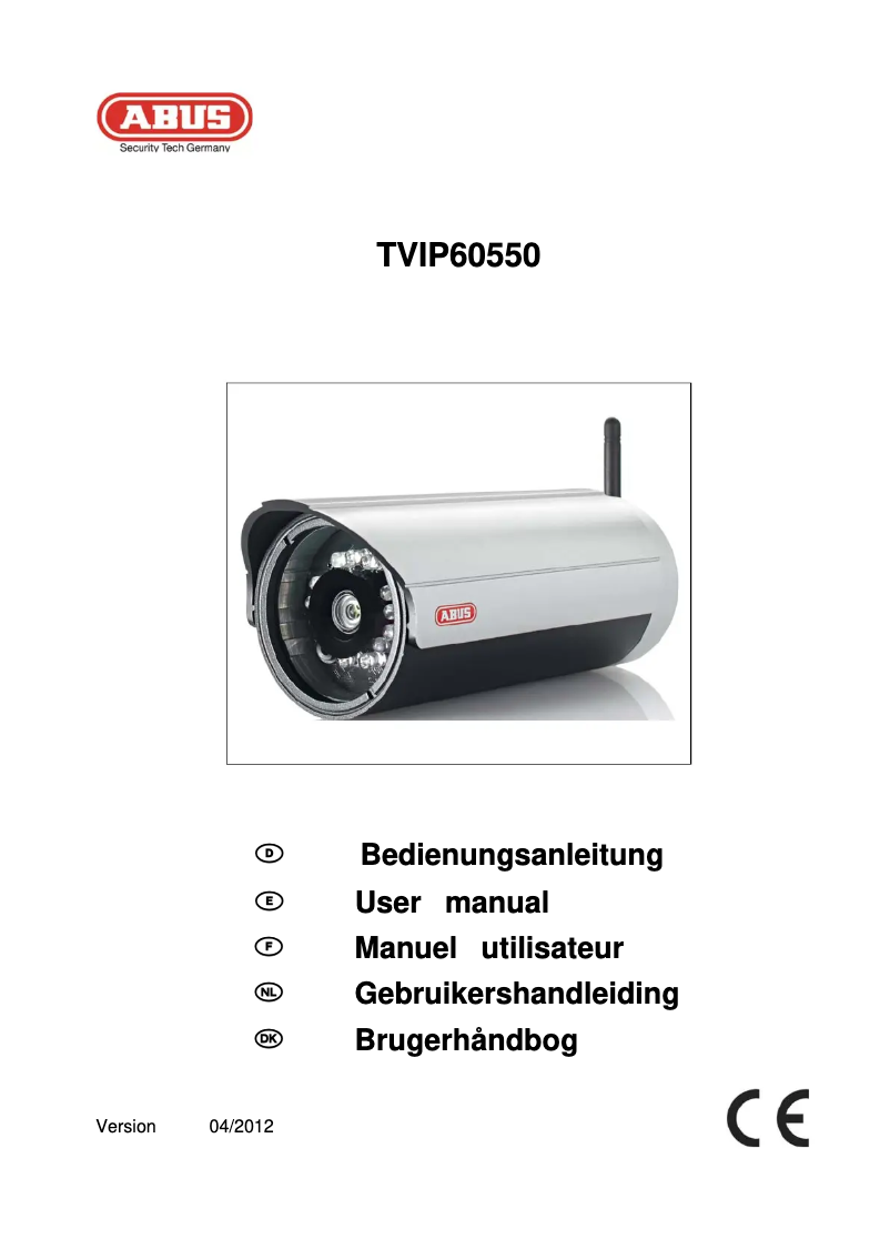 Image de la première page du manuel de l'appareil TVIP60550