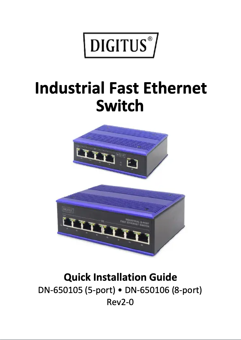 Page n°1 - Manuel utilisateur Digitus DN-650105