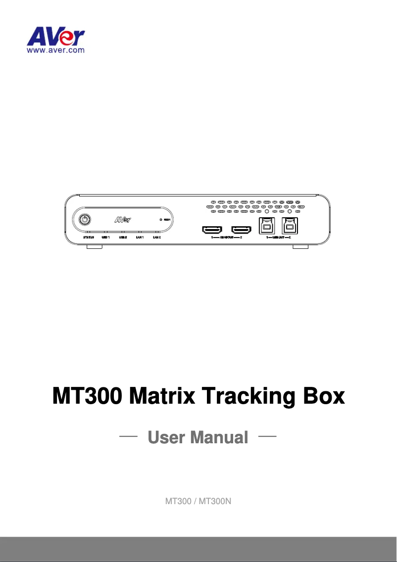 Page 1 de la notice Manuel utilisateur AVer MT300