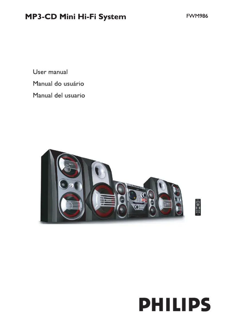 Page 1 de la notice Mode d'emploi Philips FWM986