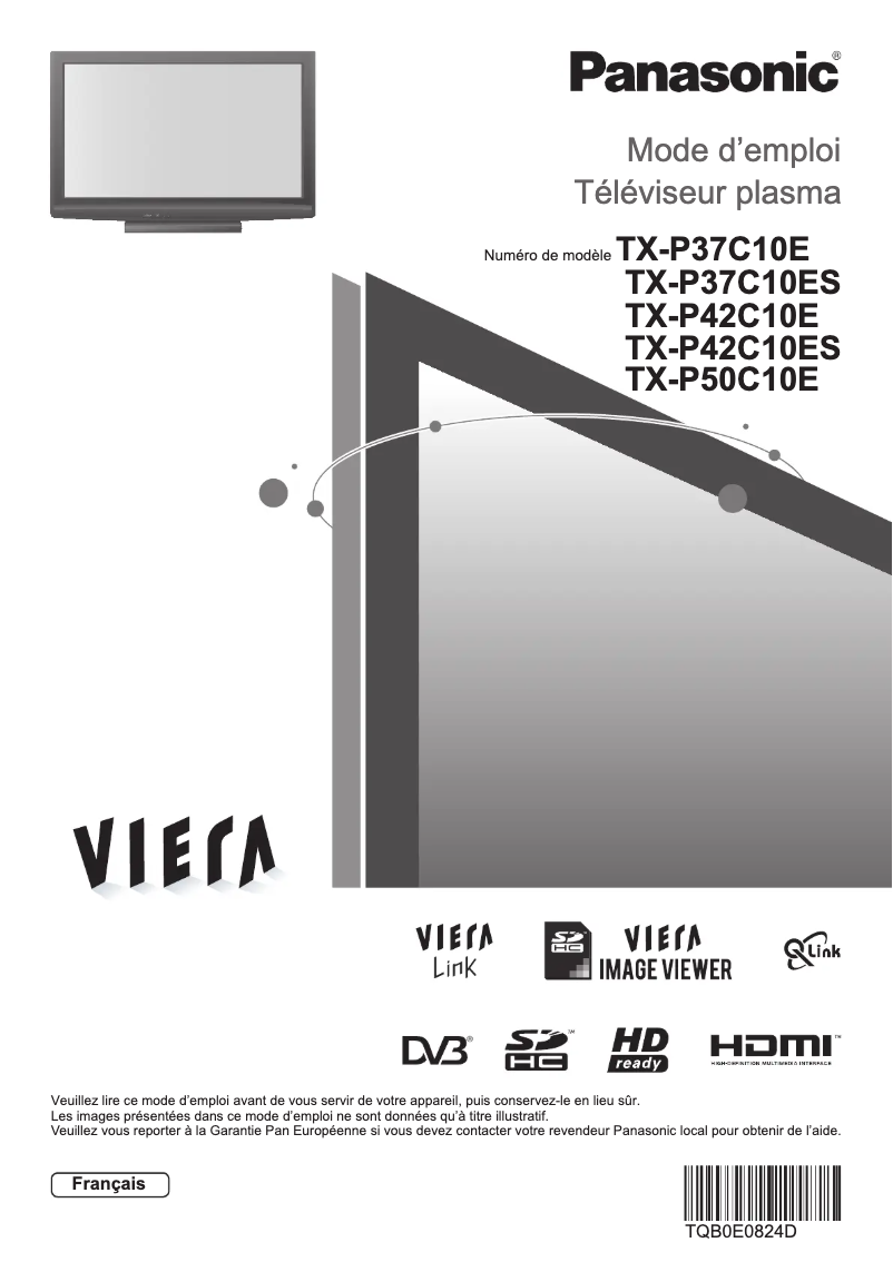 Image de la première page du manuel de l'appareil TX-P50C10E