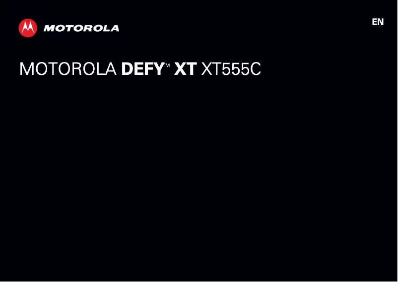Page 1 de la notice Manuel utilisateur Motorola Defy XT XT555C