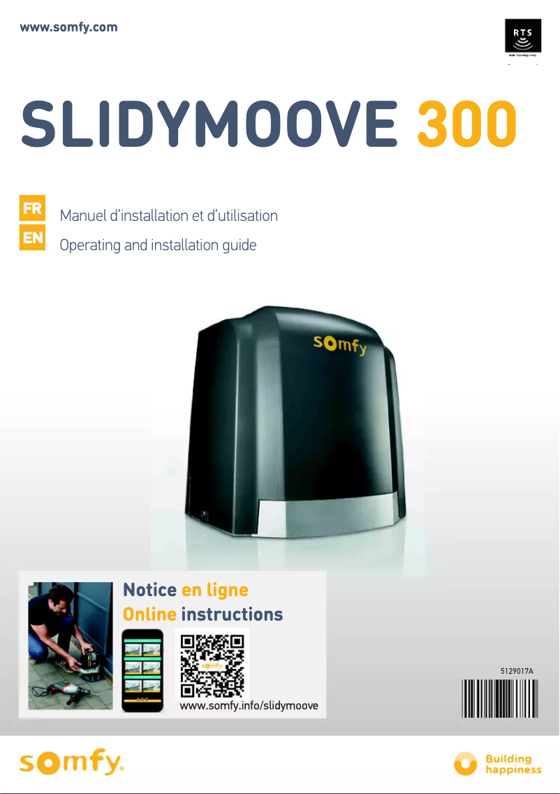 Page n°1 - Manuel utilisateur Somfy Slidymoove 300