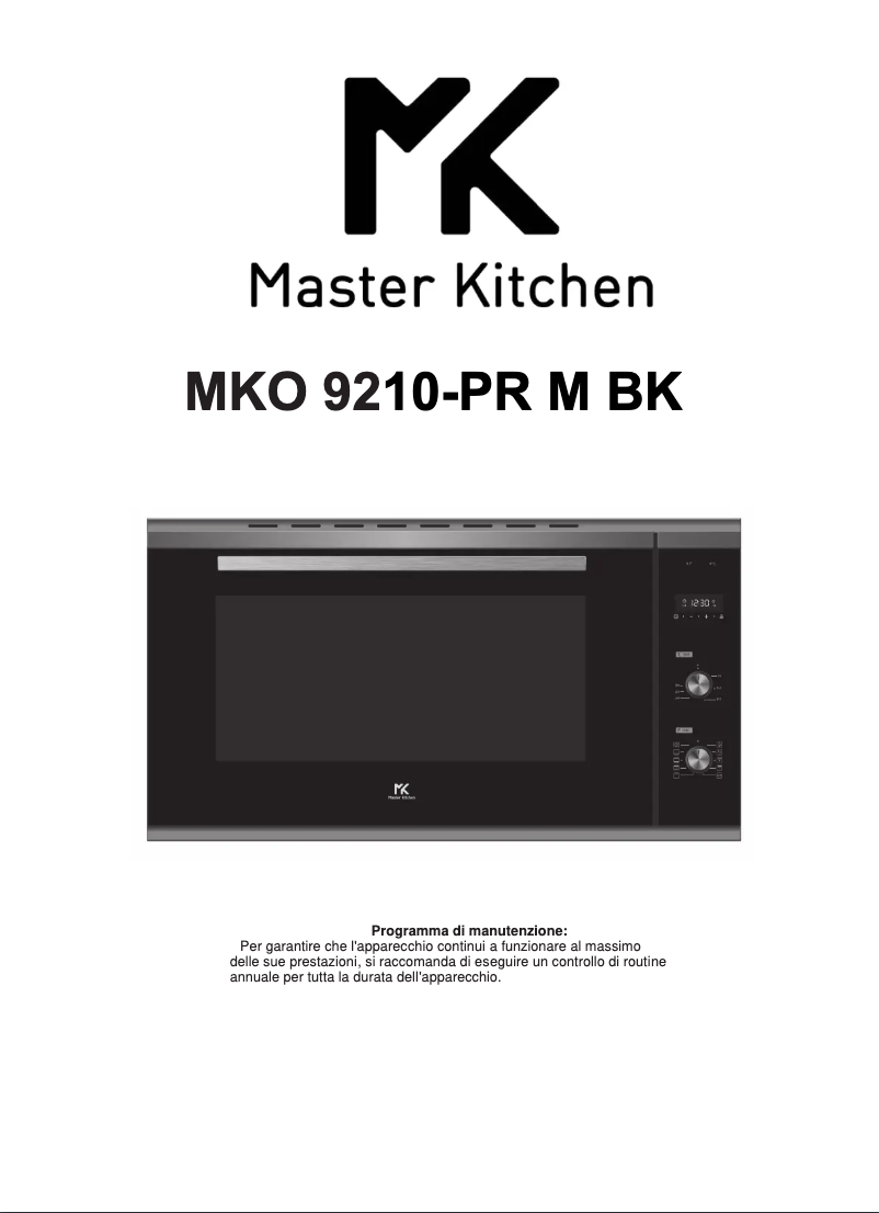 Page 1 de la notice Manuel utilisateur Master Kitchen MKO 9210-PR M BK