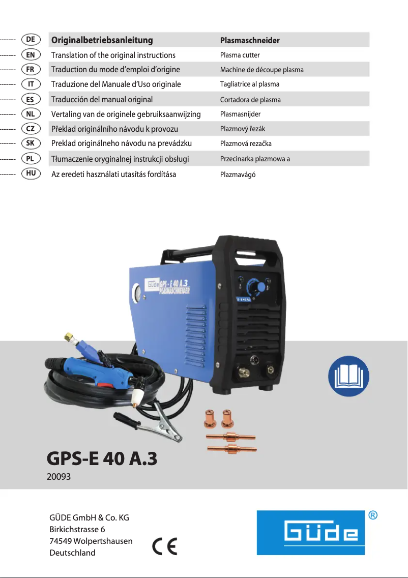 Page 1 de la notice Manuel utilisateur Güde GPS-E 40 A.3