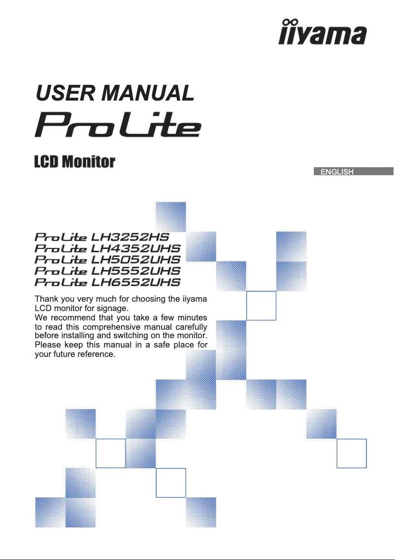 Page n°1 - Manuel utilisateur Iiyama Prolite LH3252HS