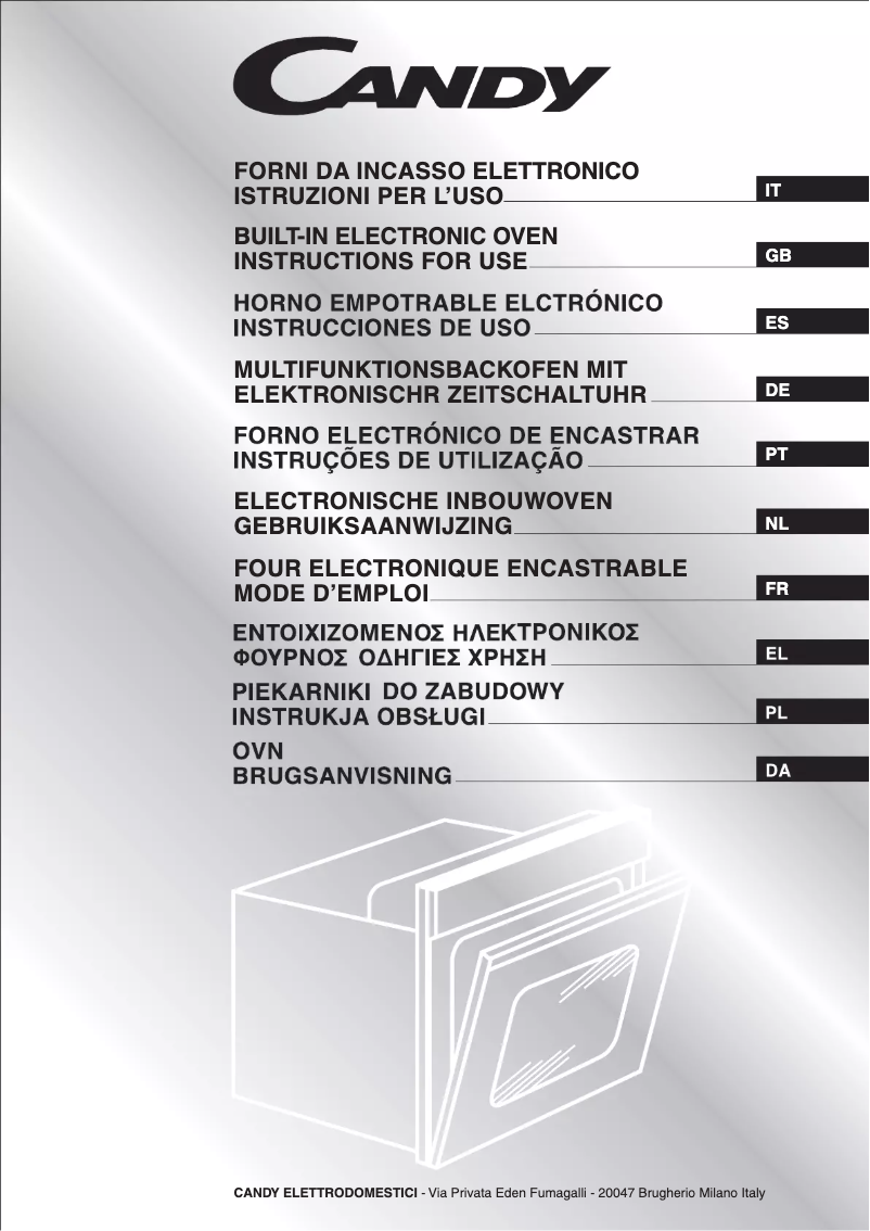 Page n°1 - Manuel utilisateur Candy FS 817 AQ