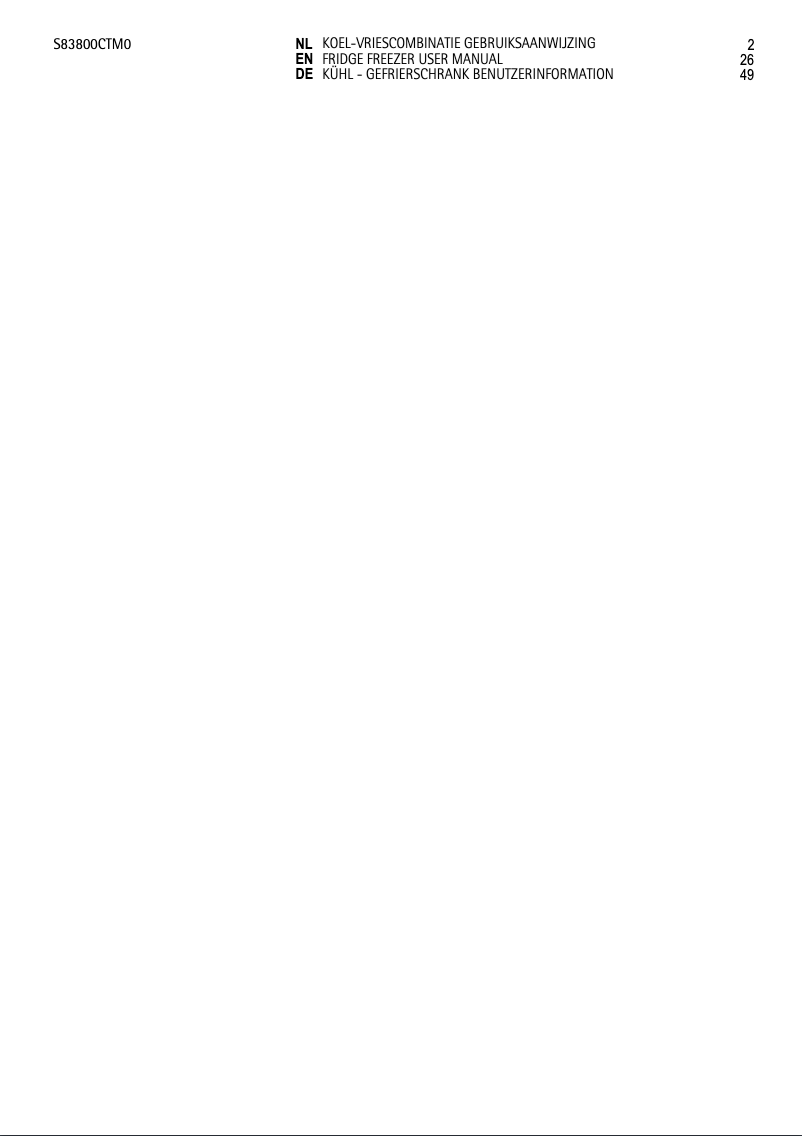 Page 1 de la notice Manuel utilisateur AEG S83800CTM0