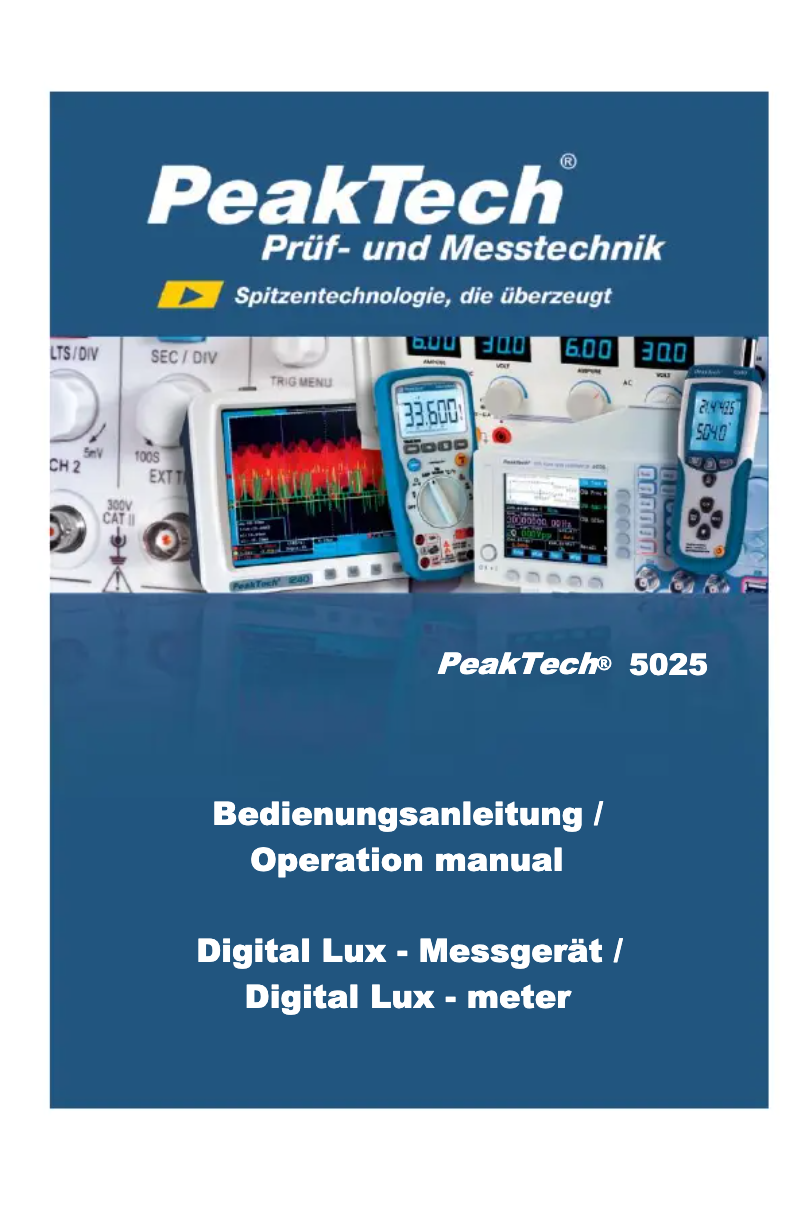 Página 1 del manual Manual de usuario PeakTech 5025