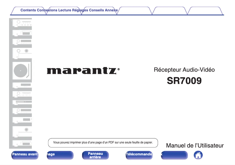 Página 1 del manual Manual de usuario Marantz SR7009