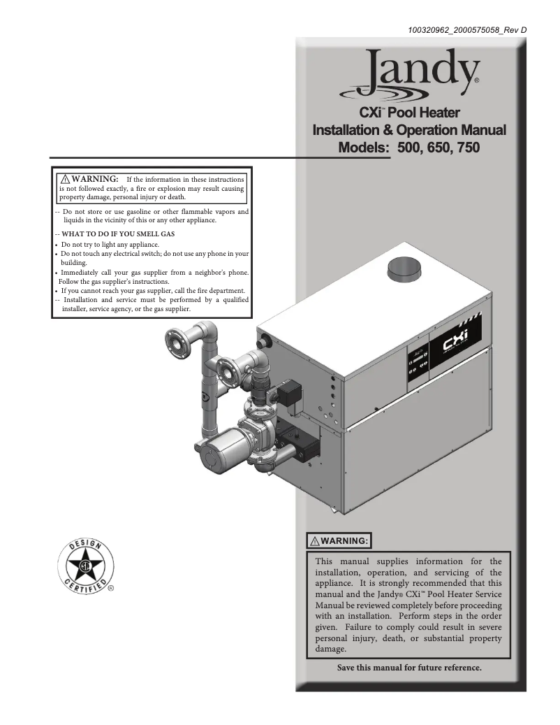 Image de la première page du manuel de l'appareil CXI650NN