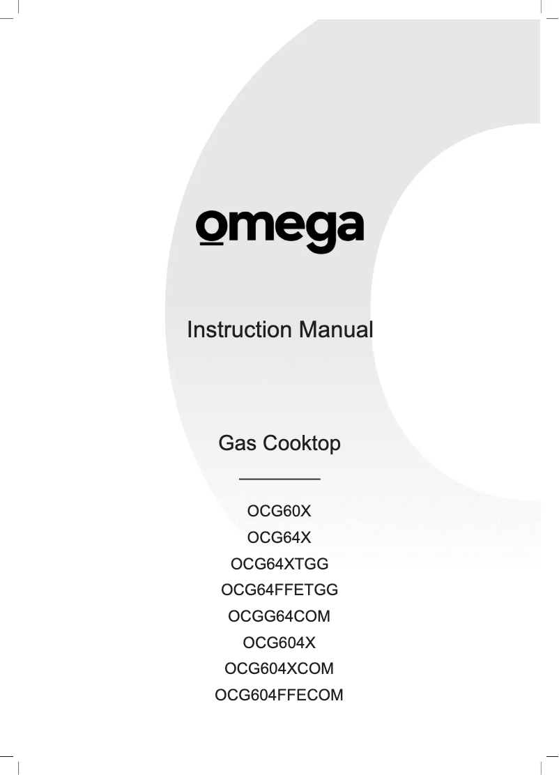 Image de la première page du manuel de l'appareil OCG604X
