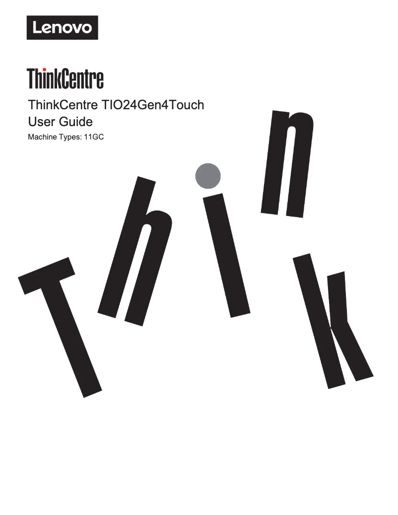 Page n°1 - Manuel utilisateur Lenovo ThinkCentre Tiny-in-One 24
