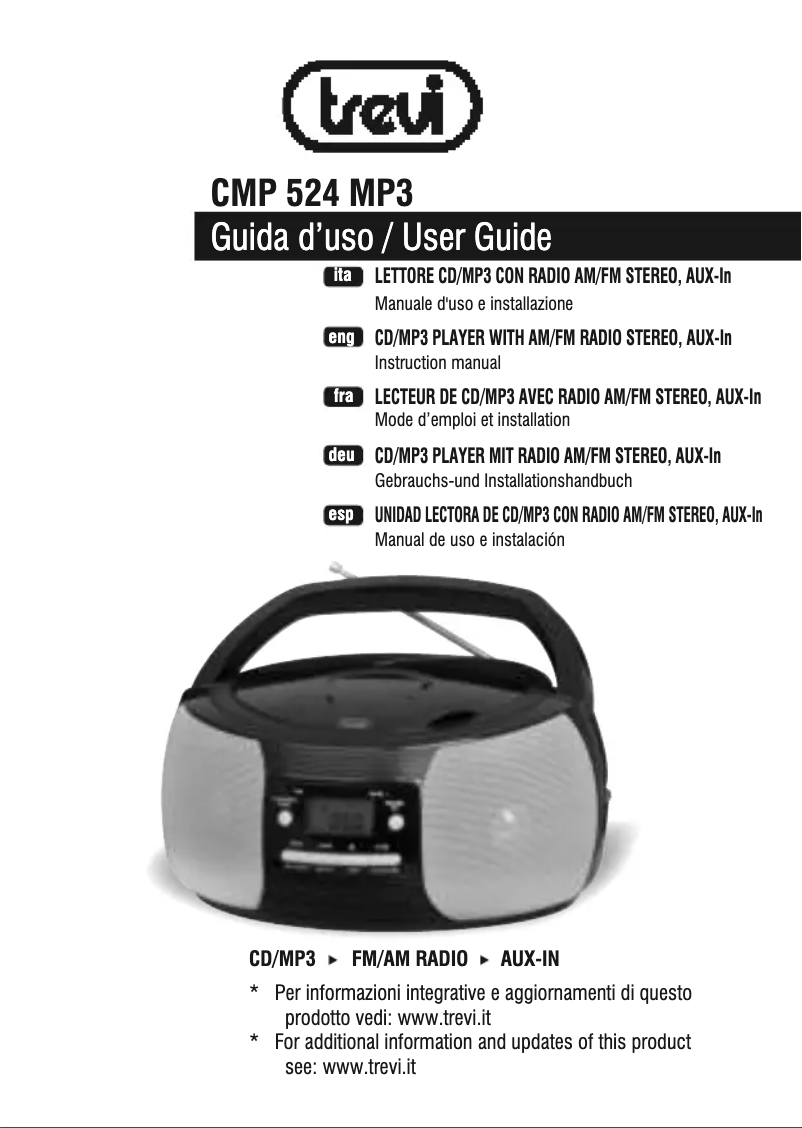 Page n°1 - Manuel utilisateur Trevi CMP 524