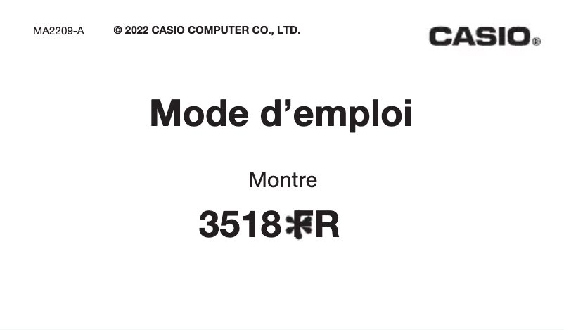 Page 1 de la notice Manuel utilisateur Casio Vintage A159WA-N1