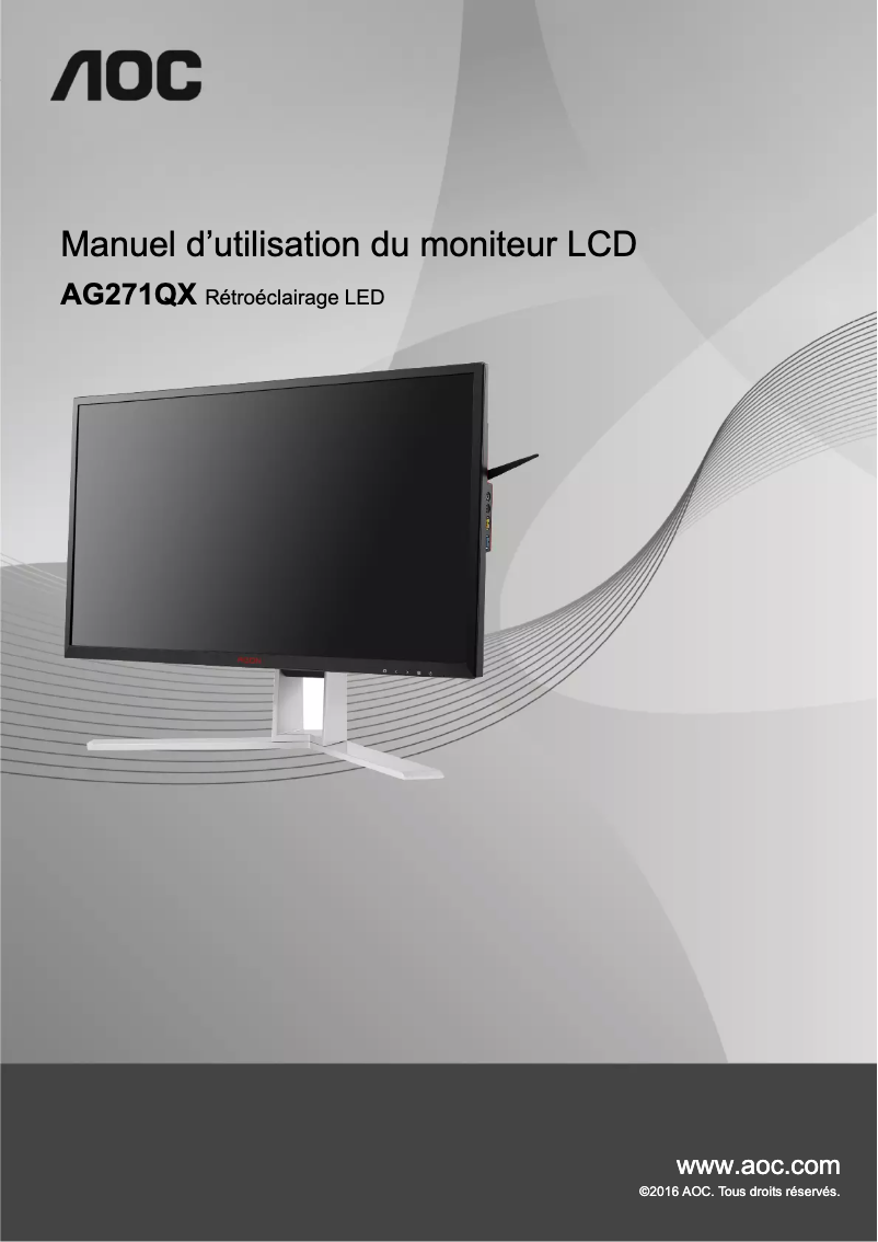 Image de la première page du manuel de l'appareil AG271QG