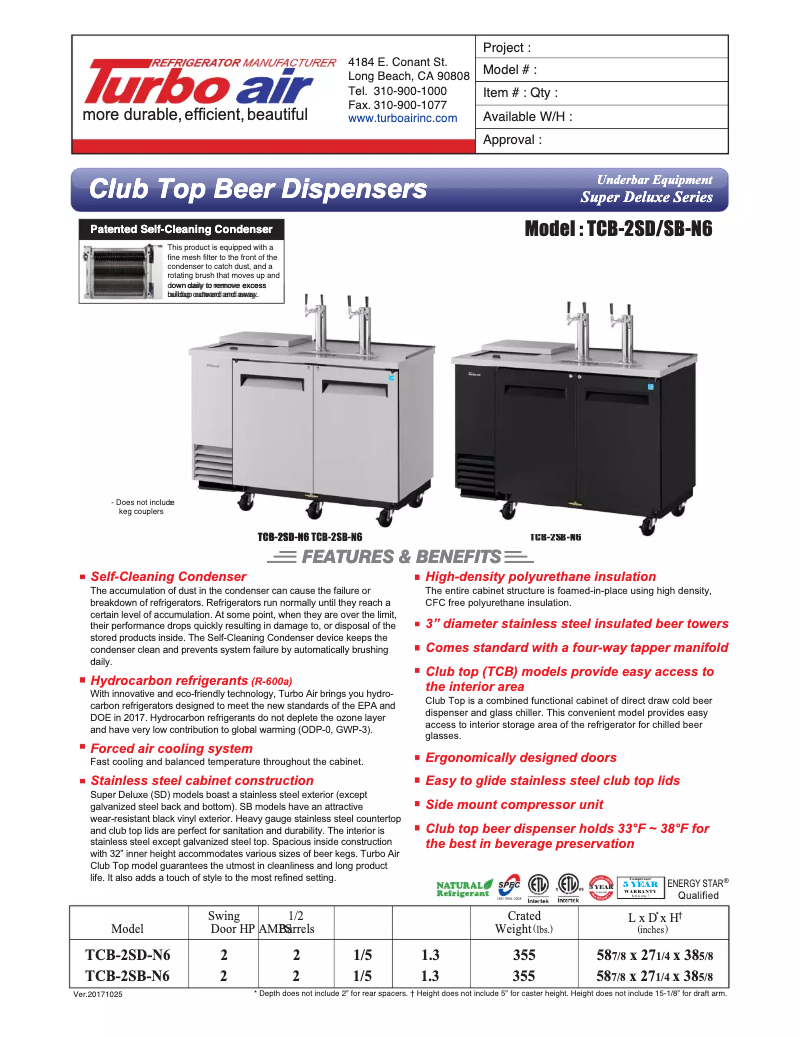 Image de la première page du manuel de l'appareil TCB-2SB