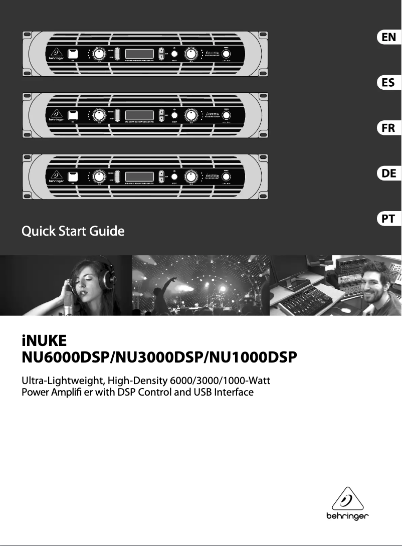 Page n°1 - Manuel utilisateur Behringer NU1000DSP