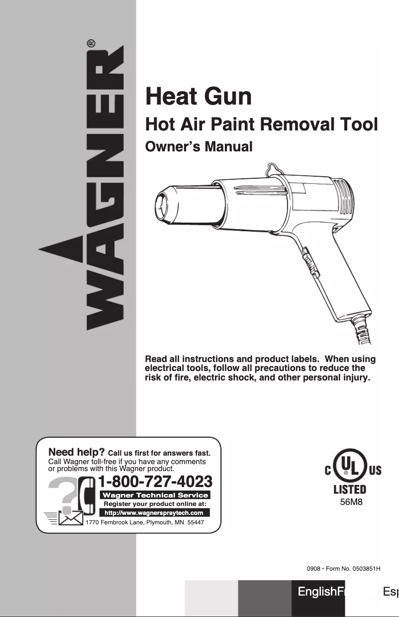 Page 1 de la notice Manuel utilisateur Wagner HT1000